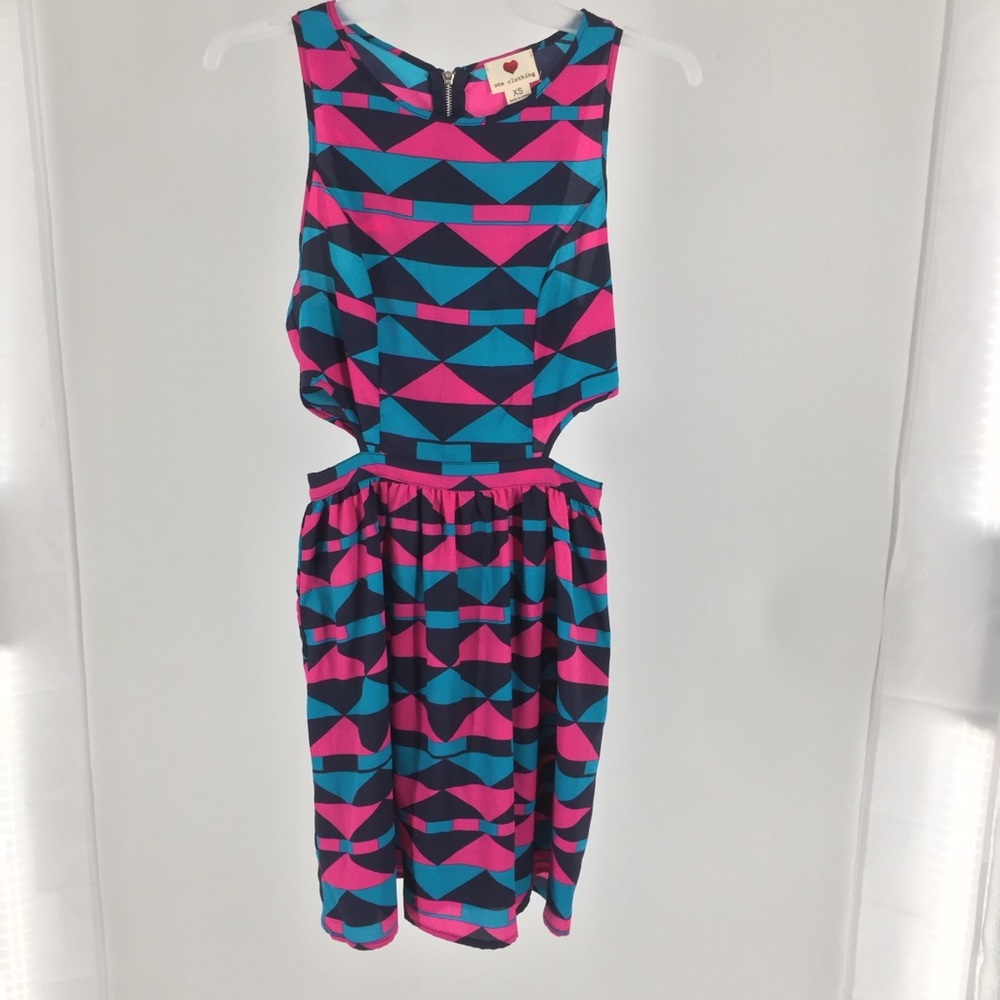 3/$21 One Clothing Zippered Back Open Sides Summer Dress